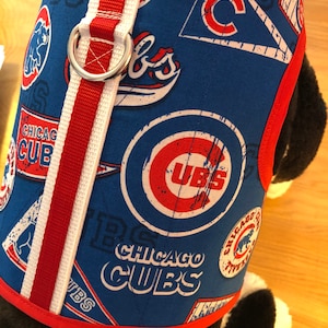 Small Dog Harness, Chicago Cubs Made  in USA, dog harnesses, pet clothing