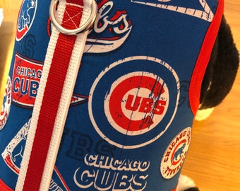 Small Dog Harness, Chicago Cubs Made  in USA, dog harnesses, pet clothing