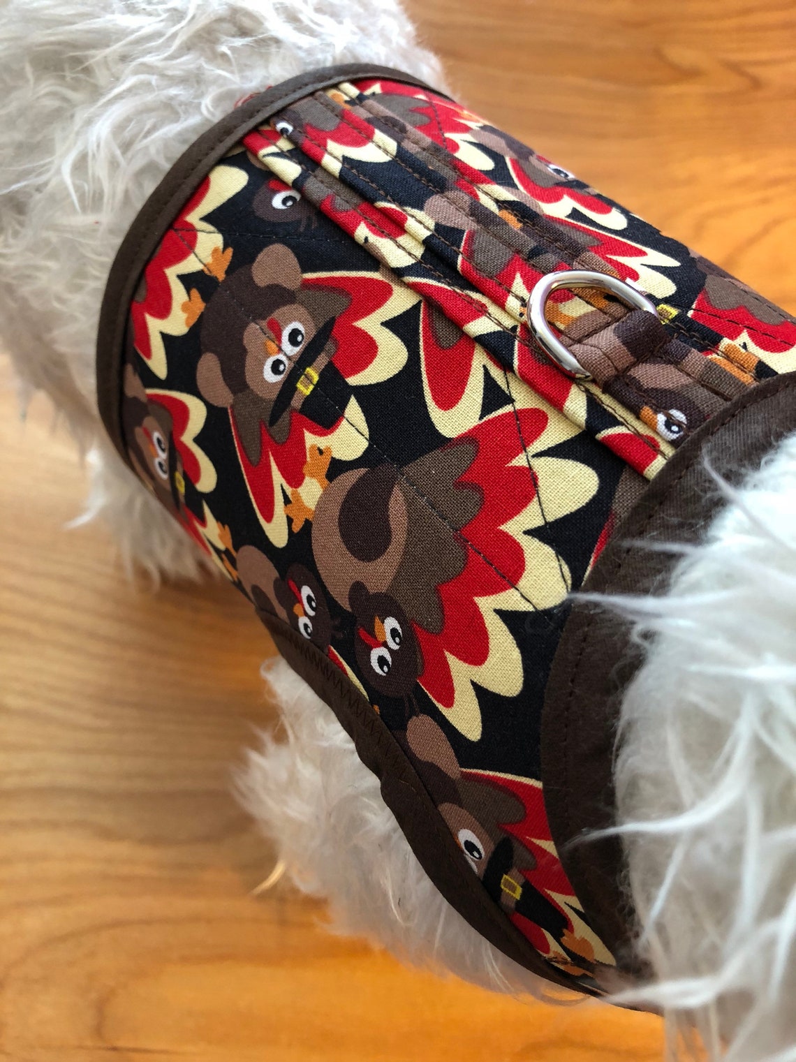 Happy Turkey Small Dog Harness Thanksgiving Made in USA dog Etsy