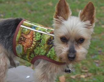 Dinosaurier Kleines Hundegeschirr Made in USA, Hundegeschirre, Haustierkleidung