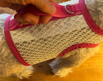 Arnés para perros pequeños Grab Handle II, malla transpirable, fabricado en EE. UU., arneses para perros, ropa para mascotas, arnés para perros