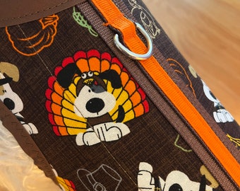 Imbracatura per cani di piccola taglia per cuccioli del giorno del Ringraziamento, realizzata negli USA, costume per cani, imbracature per cani, abbigliamento per animali domestici