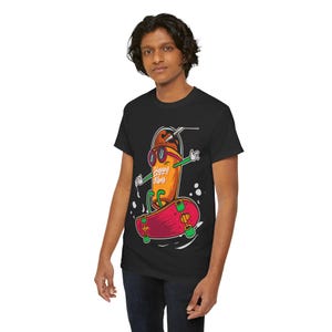 Happy Vibes Skateboard Tee, Skater Apparel, Positive Energy Shirt, Fun Graphic Tshirt, Cool Unisex Top, Gift for Skateboarder