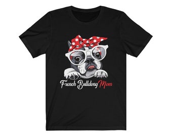 French Bulldog Mom Tee, Cute Dog Graphic T-Shirt