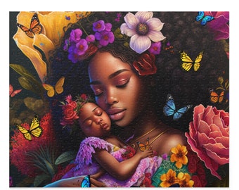 Puzzle Mother and  Child Black & Beautiful Puzzle ( 252, 500-Piece)