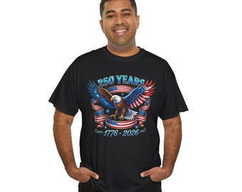 Weißkopfseeadler 250 Jahre 1776-2026 T-Shirt | Vaterländische Flagge