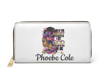 Even In The Midst of The Storm I see God,  African American Woman, Faith Zipper Wallet