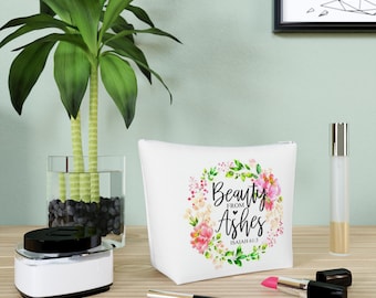 Beauty for Ashes Kosmetiktasche aus Baumwolle: Florale Reisetasche