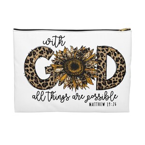 Faith Accessory Pouch: Christian Makeup Bag, Religious Travel Organizer