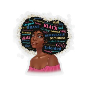 Black Girl Magic  4&quot;  Sticker