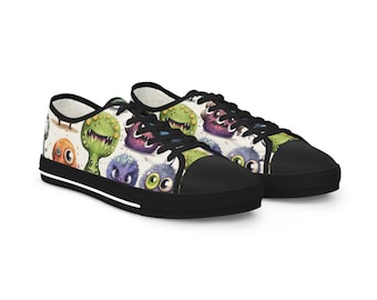Skurrile Monster Sneakers, lustige Freizeitschuhe, Teen Schuhe, schrullige Low Tops, einzigartige Teens Sneaker