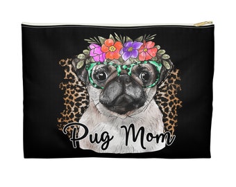 Makeup Bag everything Bag Pug Mom Accessory Pouch