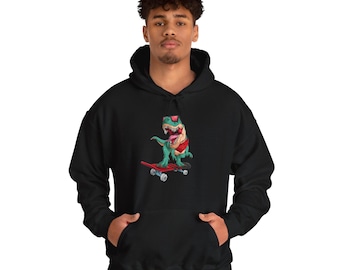 Skateboard Dinosaurier Hoodie: Unisex Hoodie