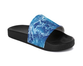 Men's Ocean Waves Slide Sandals: Summer Beachwear