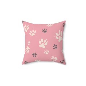 Decorative Pillow Paw Print Spun Polyester Square Pillow