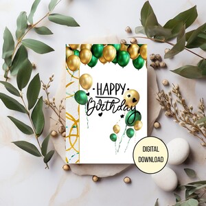 Cartão de aniversário feito à mão em aquarela, cartão de aniversário para amiga 5x7, cartão para impressão, feliz aniversário para irmã, download instantâneo, cartão de aniversário digital