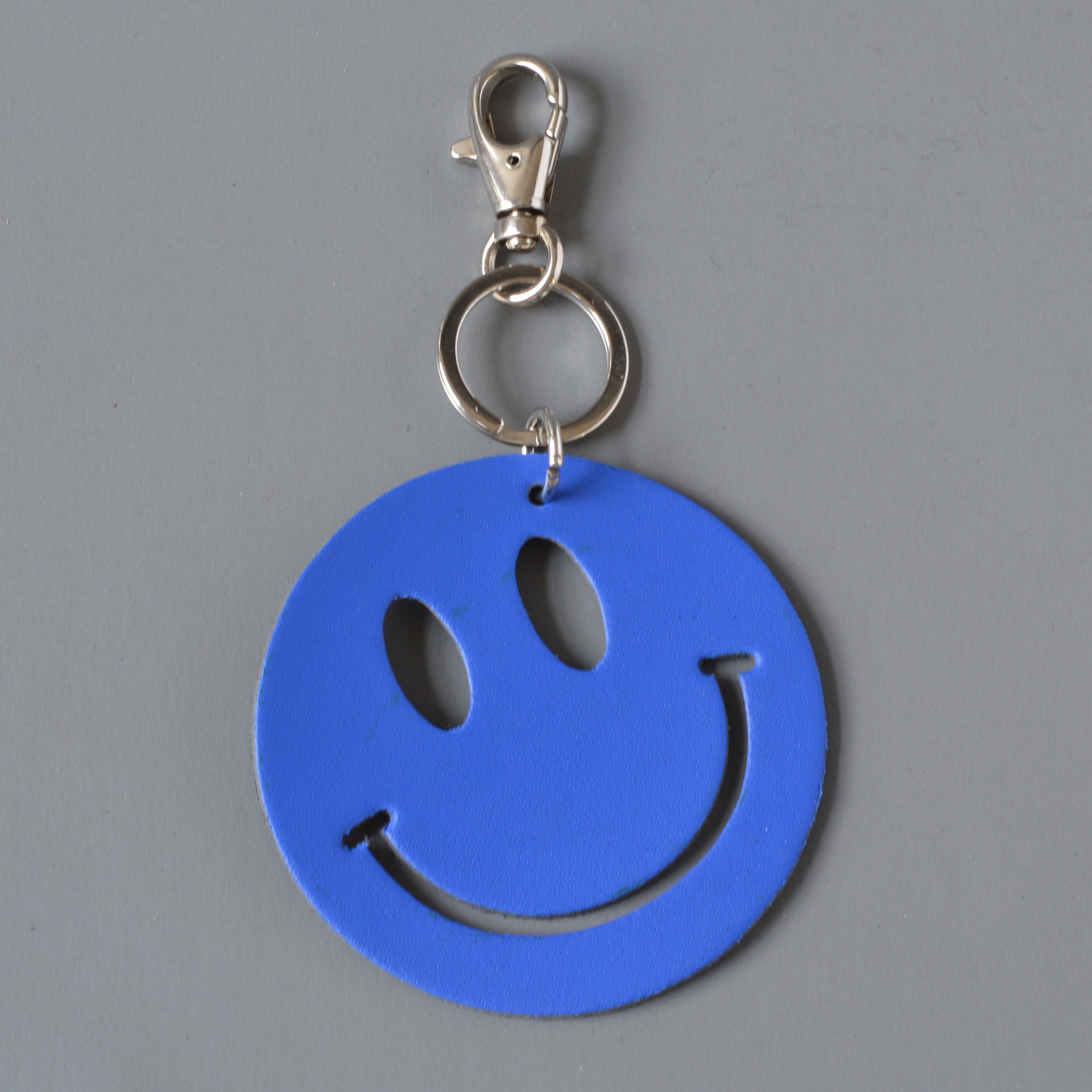 Smiley Face Leather Key Fob Keyring. Etsy UK