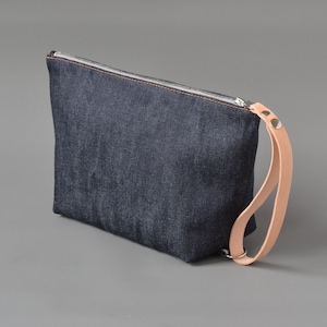 Selvedge Denim Travel, Wash Bag, Dopp Kit.