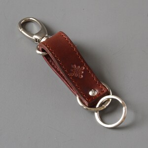 Brown Leather Key Fob, Keyring. image 5