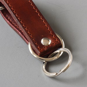 Brown Leather Key Fob, Keyring. image 7