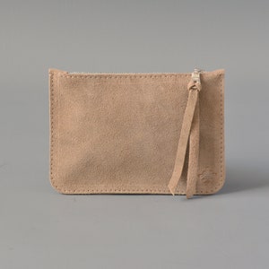 Leather Zip Coin Purse Card Wallet image 1