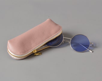 Leather Glasses, Sunglasses Case, Pouch