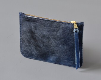 Leather Zip Coin Purse Card Wallet