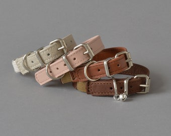 Real Leather Cat Kitten Pet Collar Personalised