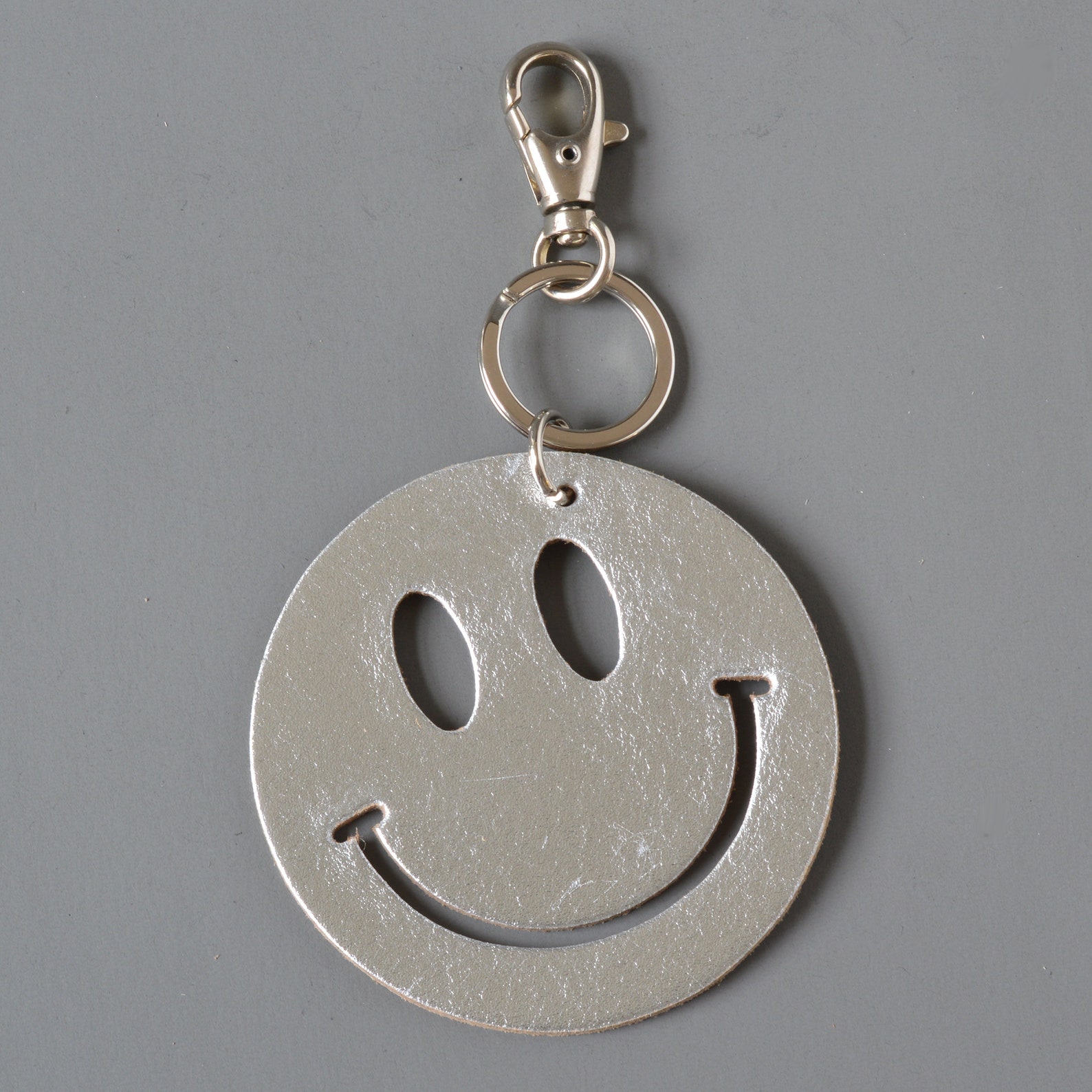 Smiley Face Leather Key Fob Keyring. Etsy