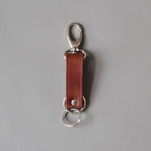 Brown Leather Key Fob, Keyring. image 1