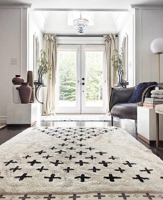 Hand Made 100% Cotton Machine Washable Area Rug For Living Room Rug Boho Rug Carpet Neutral Rug Modern Rug Designer Rug Neutral Color Rug