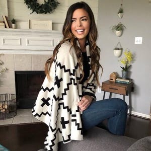 Knitted throw blanket homewarming gift home decor organic throw cosy blanket machine washable blanket gift for her Organic cotton Heavy GSM image 4