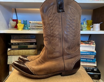 Sancho Cowboy Western Biker Leather Boots Mens Sz EUR 43  display picture 2