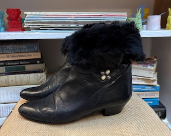 Roland Cartier black leather ankle boots EU 38.5