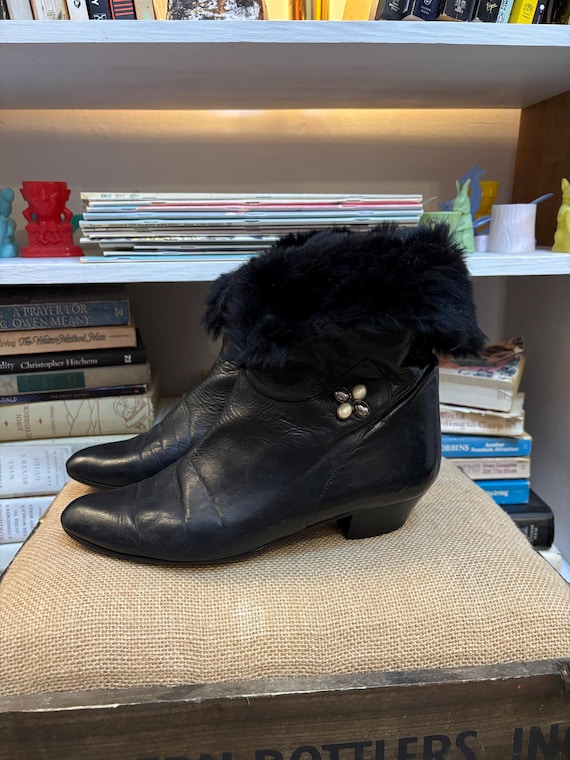 Roland Cartier black leather ankle boots EU 38.5