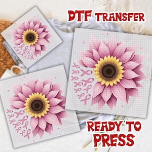 Faith Hope Love Cancer Awareness DTF Transfer, Warrior Dtf, Cancer Support Dtf, Breast Cancer DTF for Women, Pink Ribbon Ready To Press