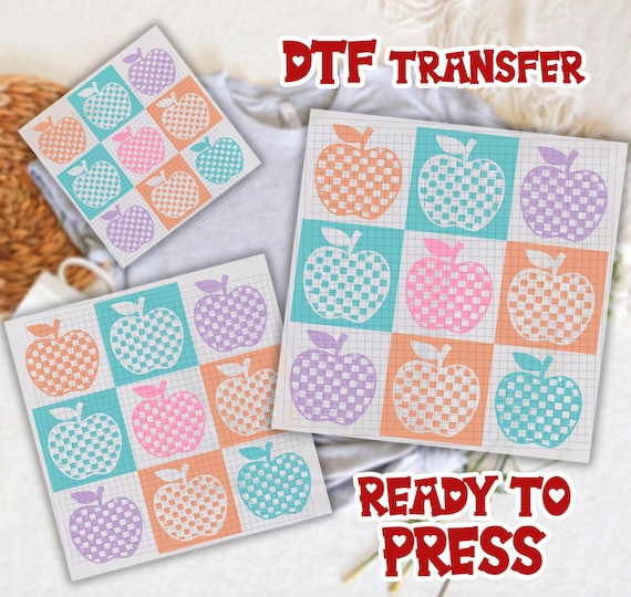 Summer School Teacher DTF Transfer, Retro Checkered Summer Dtf, Teacher Apple Dtf, Retro Teacher Dtf, Back To School, Teacher Dtf Gang Sheet