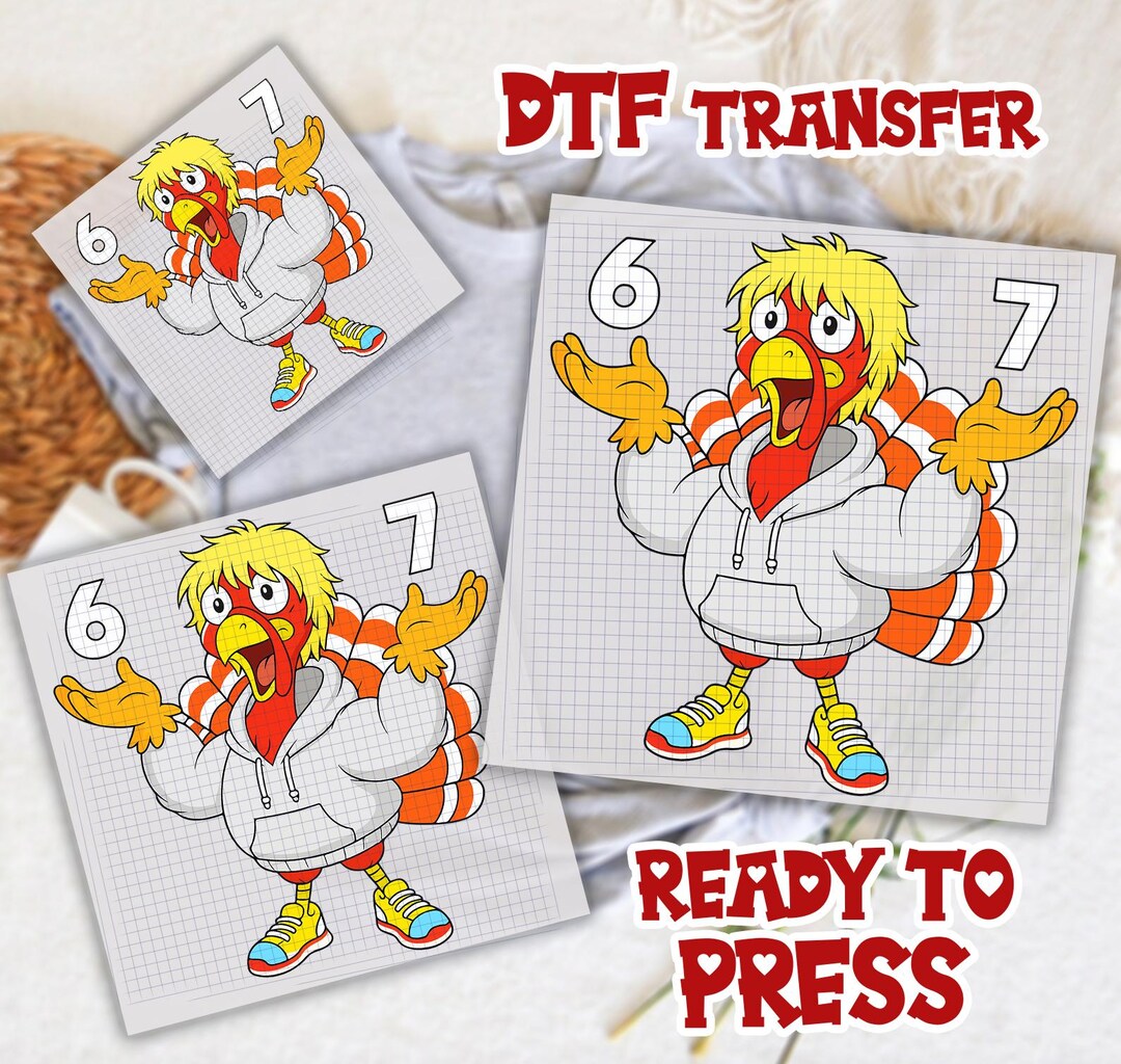 Funny Six Seven Meme DTF Transfer, Turkey Dtf, 67 Thanksgiving Dtf, Six ...