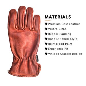 Premium Hand Crafted Leather Motorcycle Motorbike Gloves Vintage Waxed Café Racer Moto Gloves