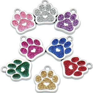 Shiny Paws Heart Pet ID Tag Engraved Custom CAT DOG Collar Tag | Best Quality