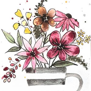 Set of 3 Floral Inspirational Watercolor