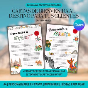 Carta de Bienvenida para Clientes - Plantilla Editable en Canva - Agente de Viajes y Concierge - Diseño Personalizable - Plantilla Español