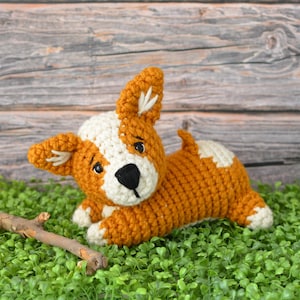 Corgi Crochet Pattern PDF, Amigurumi Dog Pattern, Cute Puppy Plushie Tutorial, Easy Beginner Dog Crochet, Digital Download