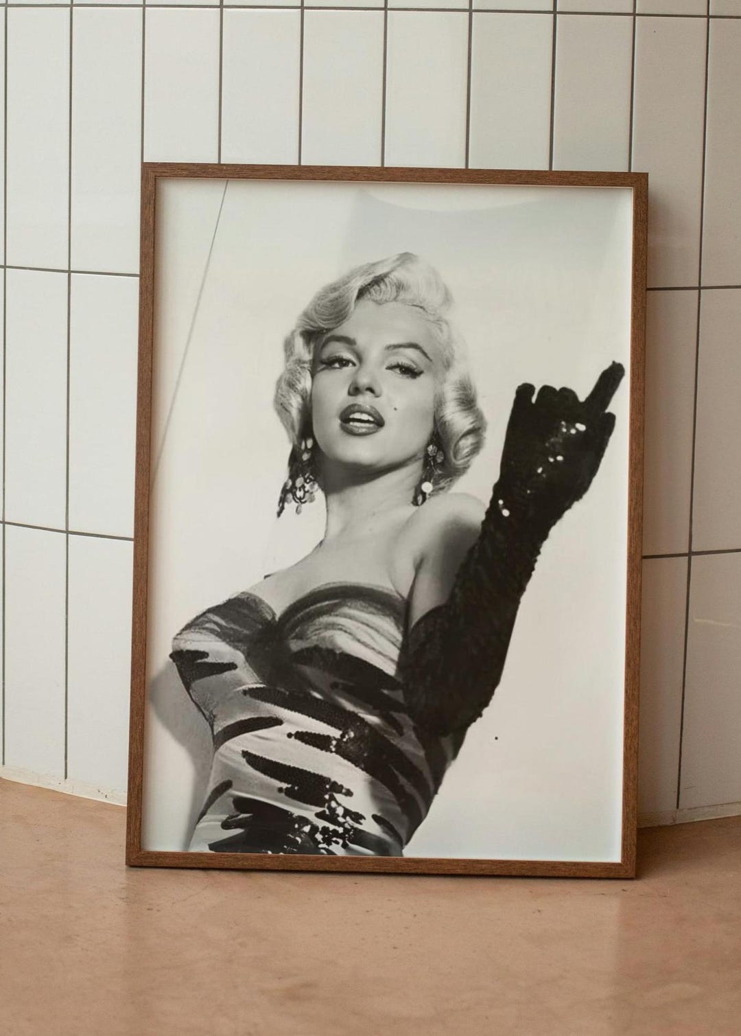 Vintage Marilyn Monroe Poster, Black and White Wall Art, Fashion ...