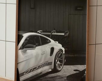 Porsche 911 Print, Vintage Porsche Black and White Wall Art, Vintage Car Poster, Hypebeast Wall Decor, Automotive Wall Art, Digital Download