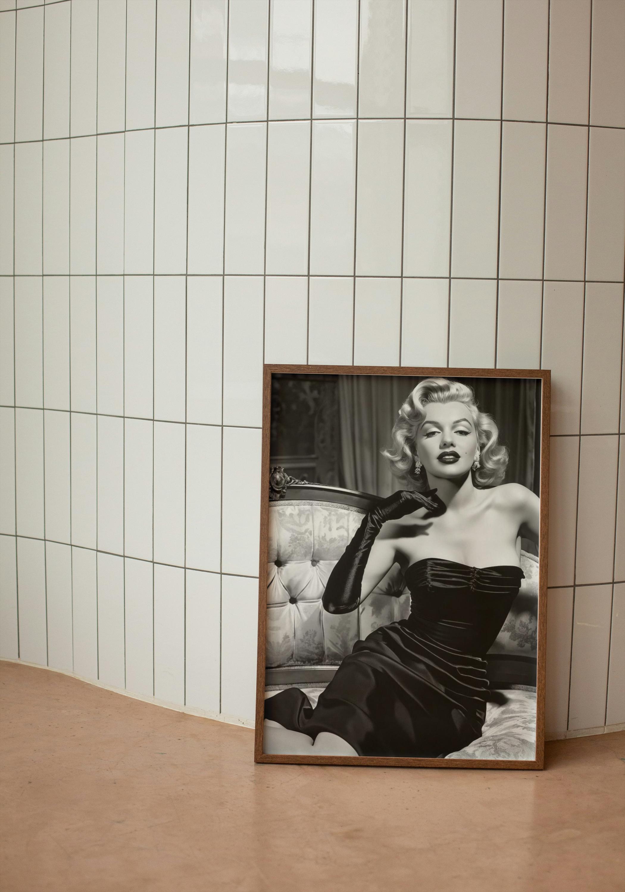 Marilyn Monroe Poster, Black and White , Marilyn Monroe Print, Fashion ...