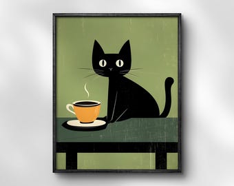 Carte de vœux for Sale avec l'œuvre « Mleu du sècle chat coloré 9