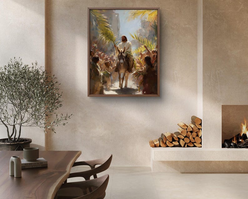 Hosanna" - Triumphal Entry Jesus Art, Palm Sunday Wall Decor - Etsy