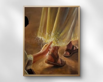 Arte del dobladillo de la vestidura de Jesús - Decoración de pared de fe con toque sanador