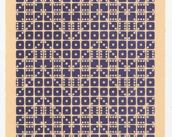 Helene : Letterpress Dice Print